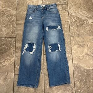 Abercrombie Kids Girl High Rise Wide Leg Sz 15/16 short